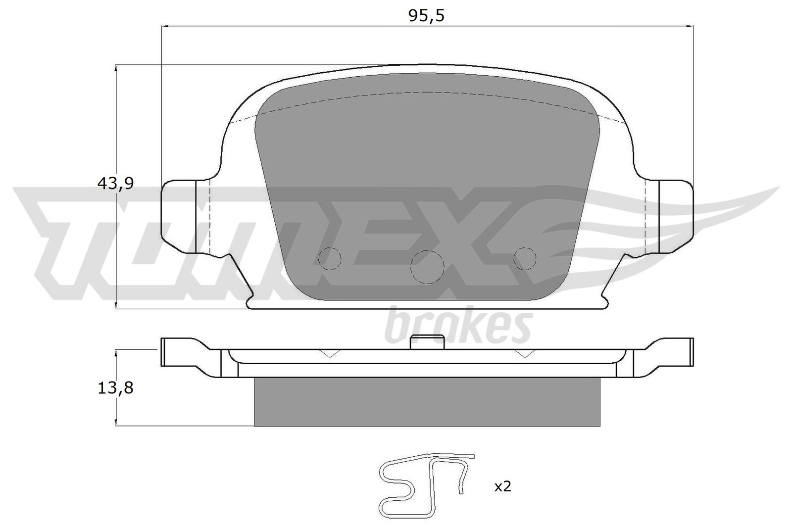 Sada brzdových platničiek kotúčovej brzdy TOMEX Brakes